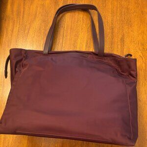 TUMI Burgundy Nylon Shoulder Bag